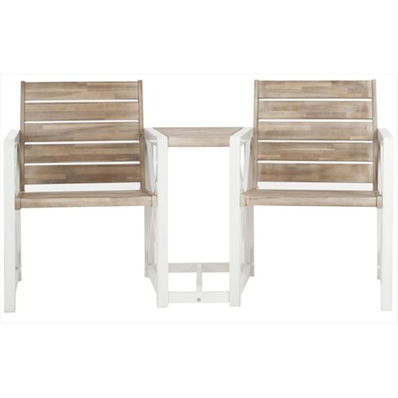 Safavieh Jovanna 2 Seat Bench White And Oak FOX6707B
